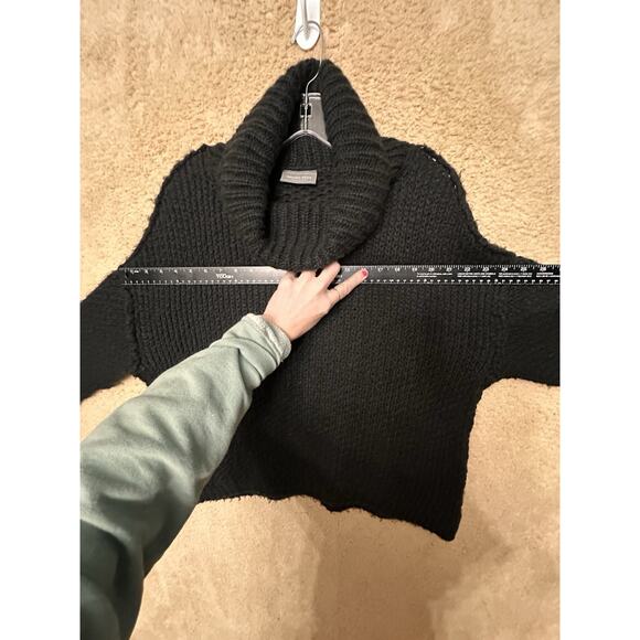 Wooden Ships Black Chunky Turtleneck Sweater Sz S/M Mohair Wool Balloon Sleeves - Picture 16 of 16
